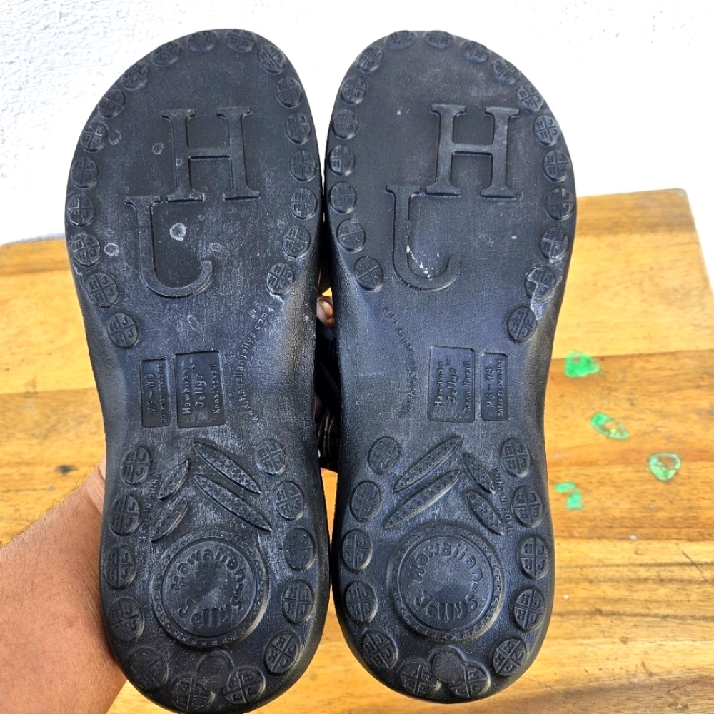 Hawaiian Jellys Ultra Comfort O'o Black Lava Unisex Sandals Women's Siz… - Picture 16 of 16